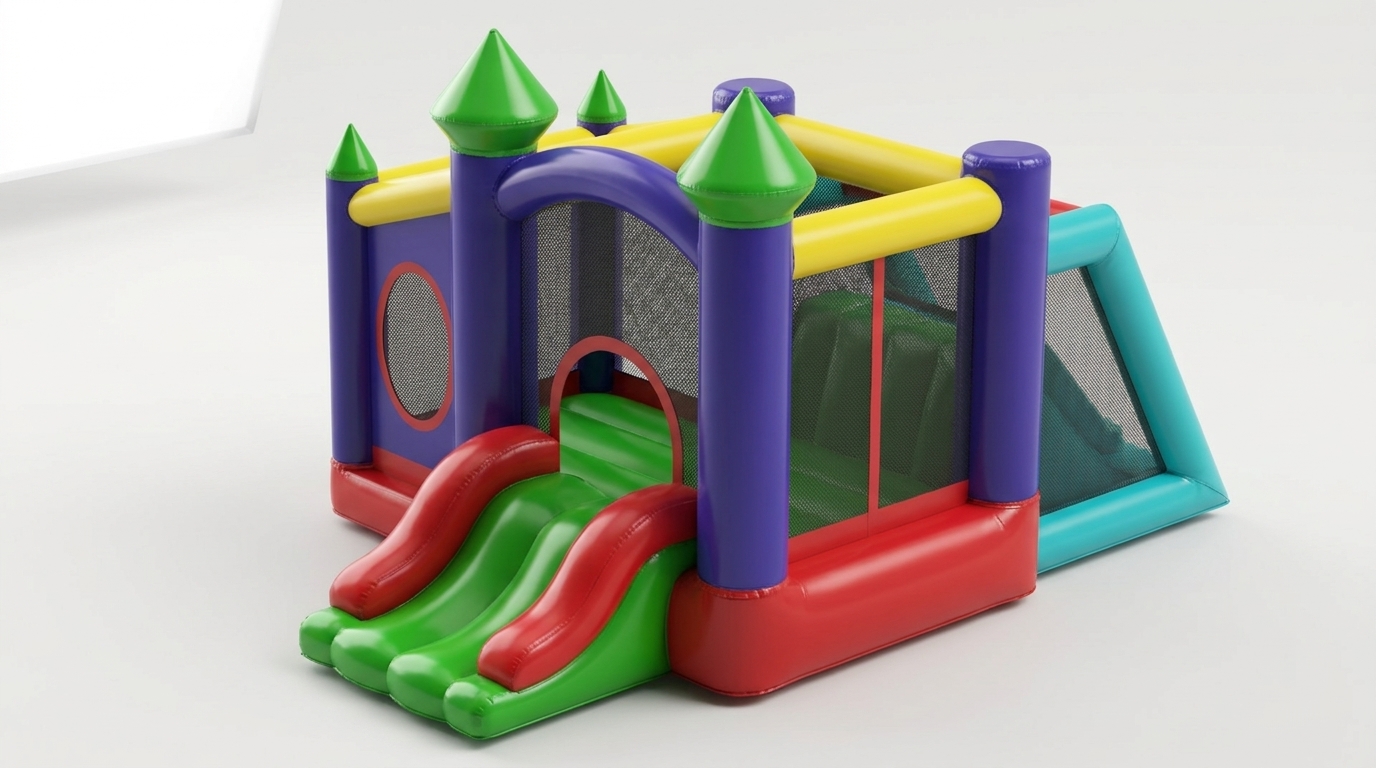 Inflatable Obstacle Castle Unit render