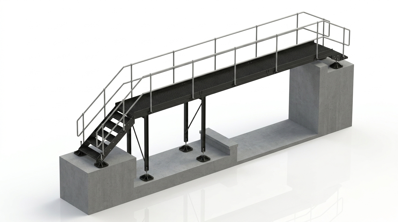 Raised Walkway with Stair Access render